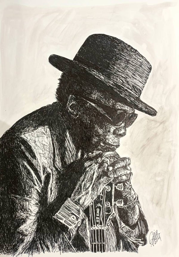 John Lee Hooker - Impression d'Art Numérotée