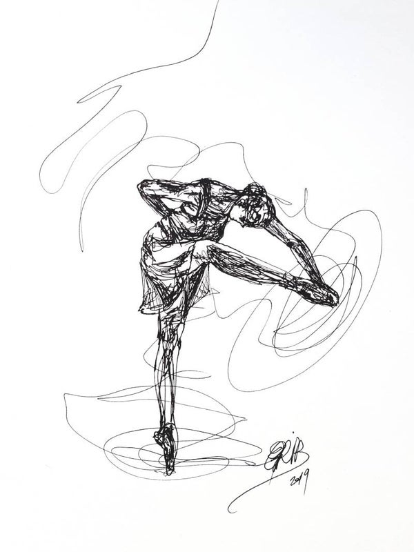 La Danseuse en un seul trait - Impression d'Art Numérotée