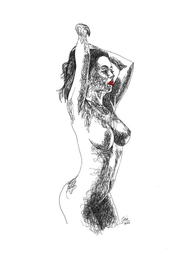 Nu Femme 2  - Impression d'Art Numérotée