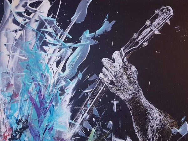 Synesthésie et guitare sèche - Oeuvre originale ou Impression d'Art Numérotée