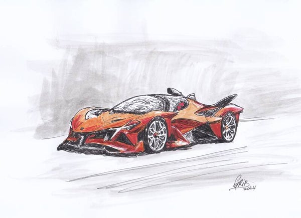 Voiture de Sport - Impression d'Art Numérotée