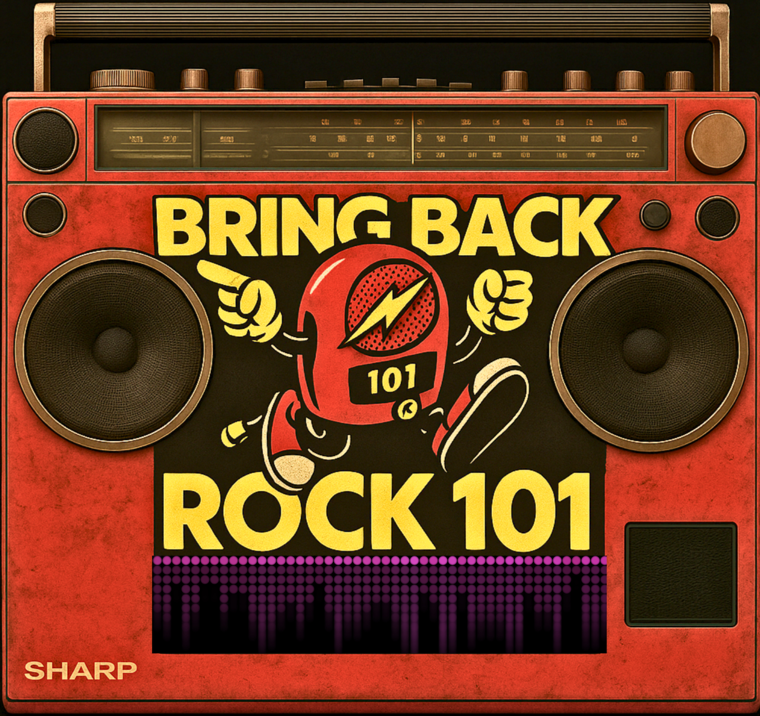 Bring Back Rock 101 boombox