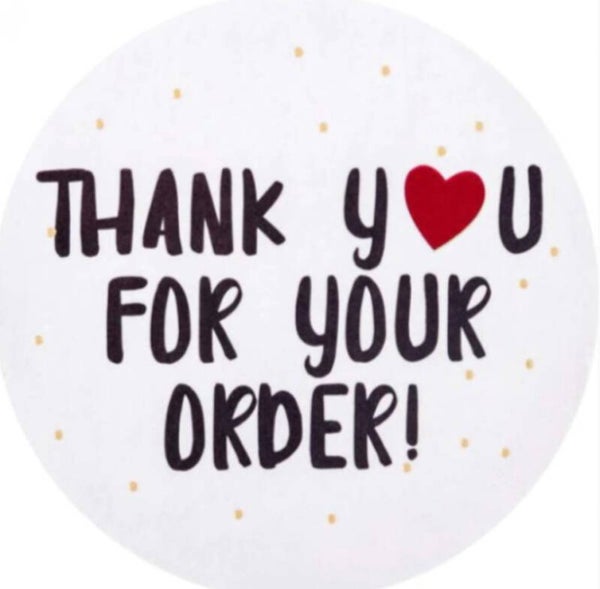 Thank you for your order stickers per 5