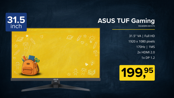 ASUS TUF Gaming VG328QA1A | 31.5" Full HD (1920x1080) | 170Hz | 1ms | VA Gaming Monitor