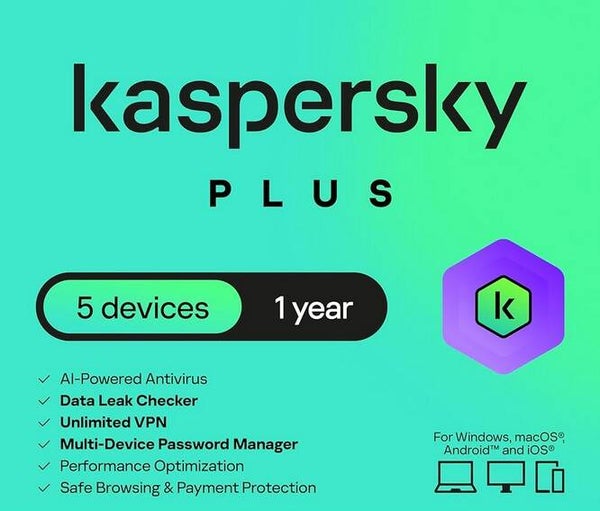 Software Kaspersky  Plus   5 devices