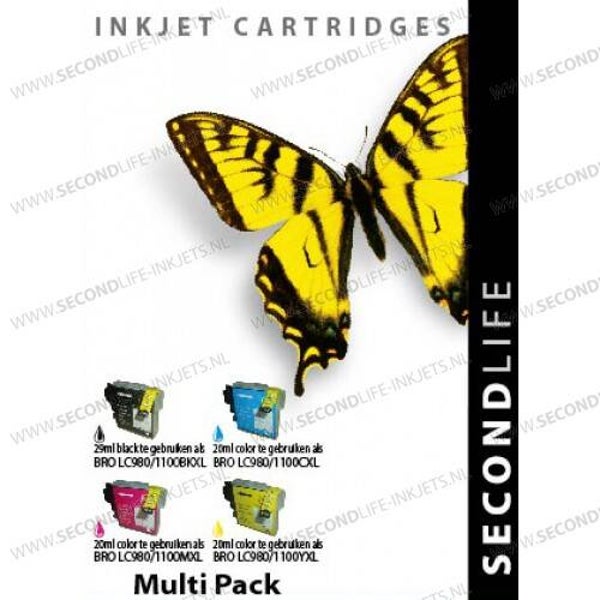 Multipack Brother 980/1100 XL BK, C, M en Y