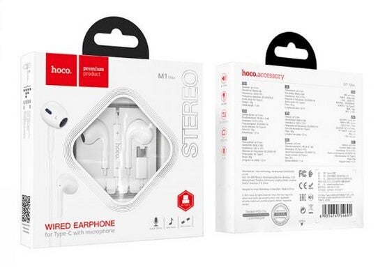 Hoco M1CW  Max Earphones+Mic USB-C