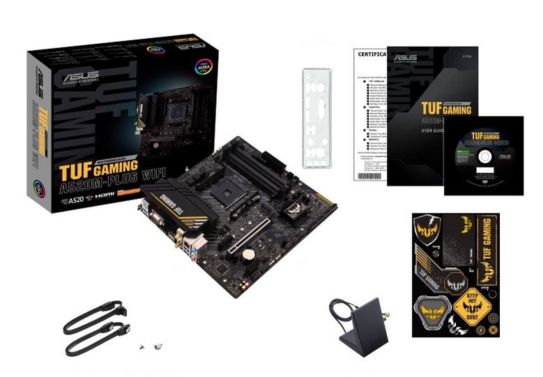 ASUS AM4 TUF GAMING A520M-PLUS II WIFI- DDR4/M.2/DP/HDMI