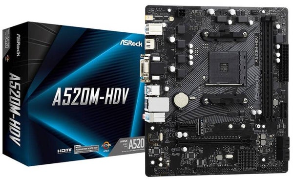 ASRock AM4 A520M-HDV DDR4/M.2/HDMI/DVI/VGA/µATX