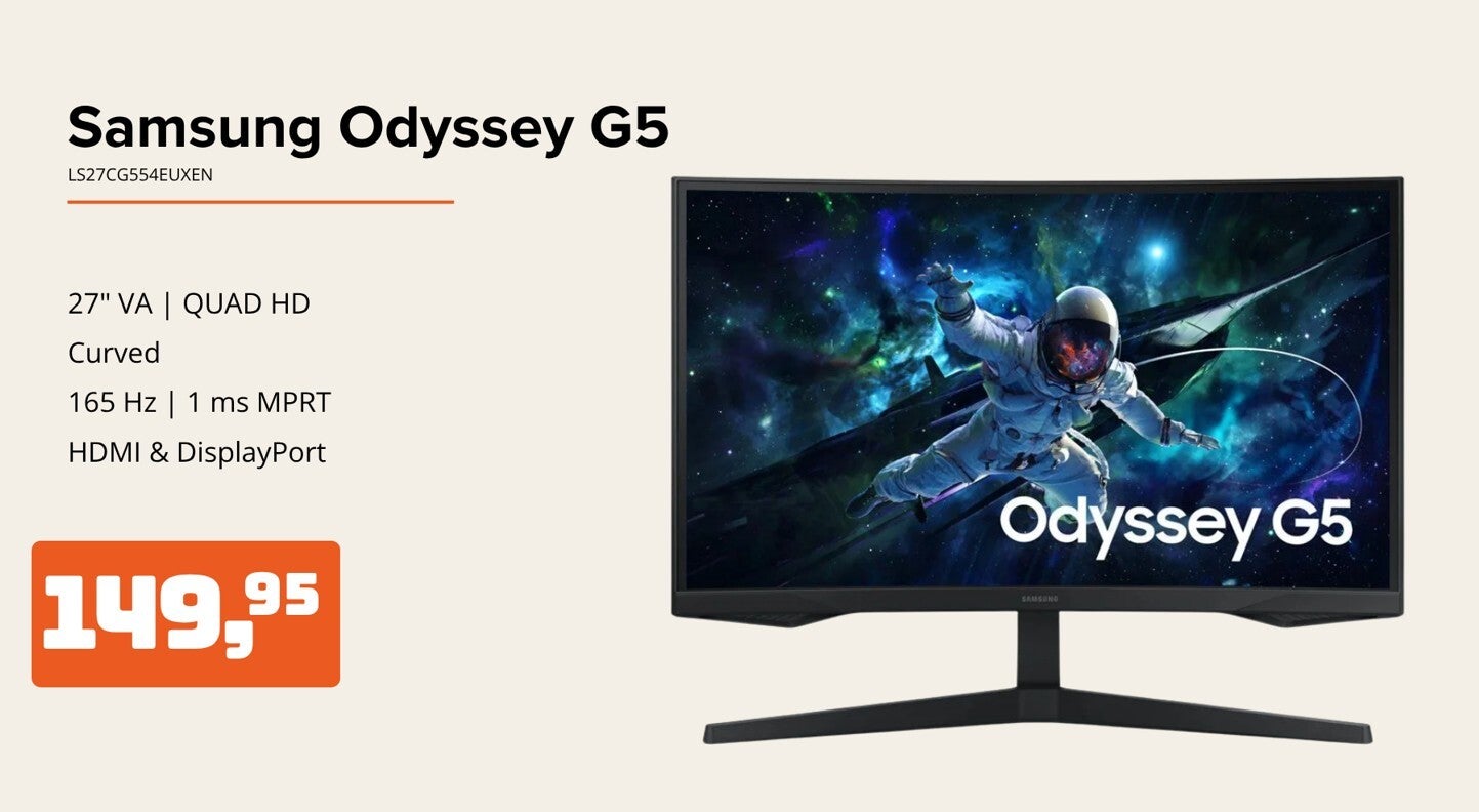 Samsung Odyssey G5 G55C 27Inch 165Hz 2K