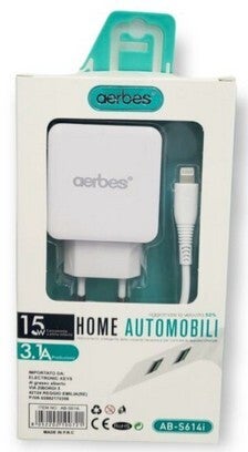 AB-S614i Dual Charger 15W +  Lighting Cable