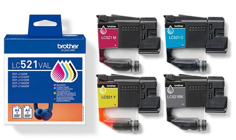 Brother LC-521VAL Value Pack 4x 500 pag