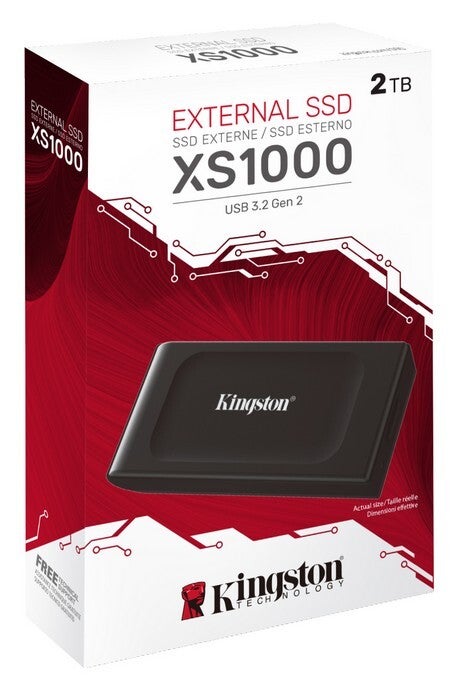 2TB Kingston XS1000 Zwart/USB-C/1050/1000