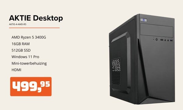 AKTIE Desktop | AMD Ryzen 5 3400G | 16GB RAM | 512GB SSD