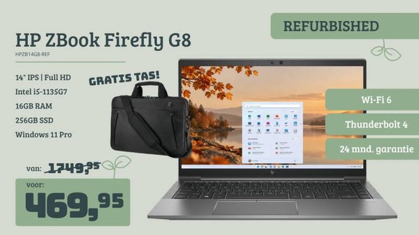 HP ZBook Firefly G8 /14" / i5-1145G7 / 16GB / 256GB/ W11P