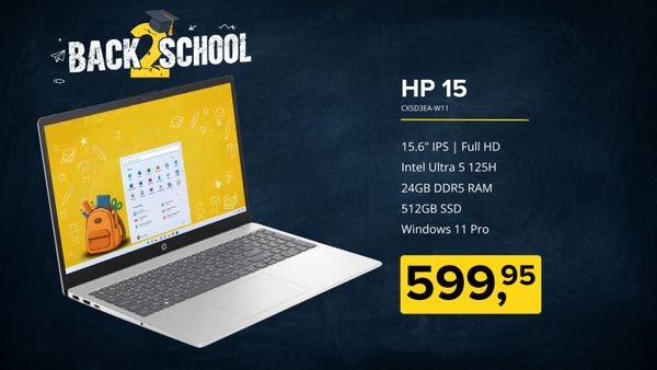 HP 15 15.6" F-HD IPS Ultra 5 125H 24GB 512GB W11P