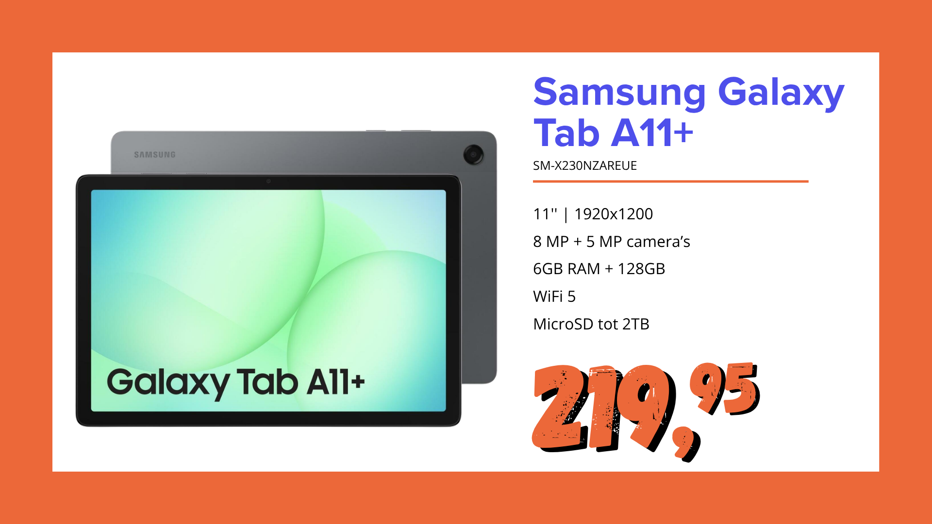 Samsung Galaxy Tab A11+128 GB (11") 6 GB