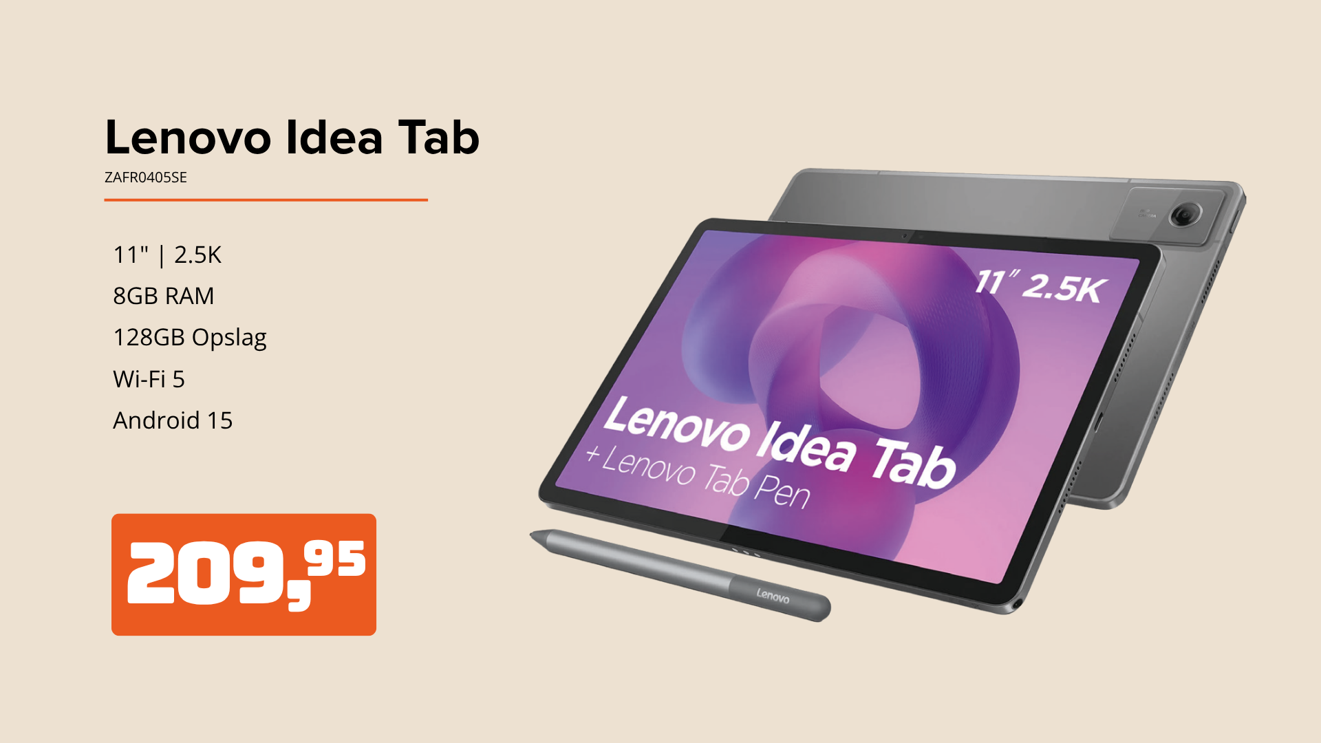 Lenovo Idea Tab Mediatek 128 GB 27,9 cm (11") 8 GB
