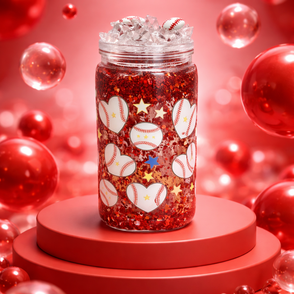 20oz snow globe tumblers with decorative lid
