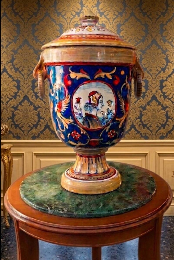 Potiche in maiolica a lustro Gualdo Tadino