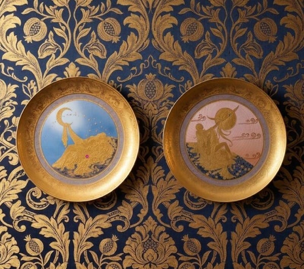 Coppia piatti decorativi manifattura Comolla