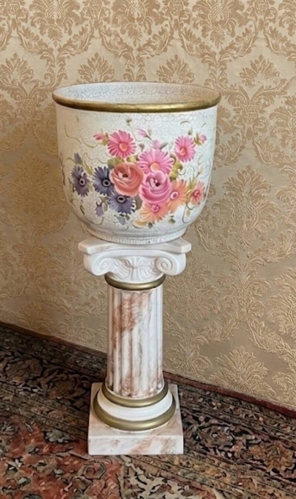Cachepot in ceramica decorata Bassano