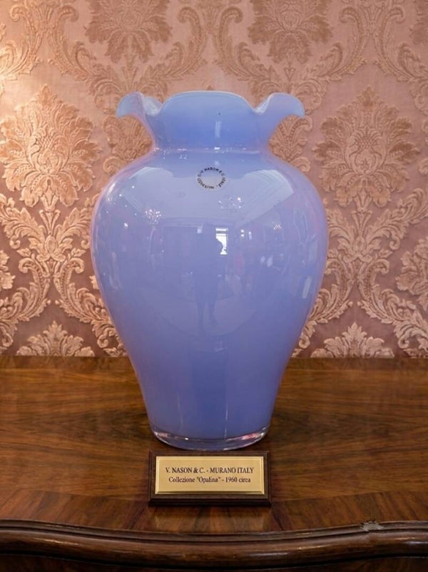 Vaso in vetro opalino Vincenzo Nason