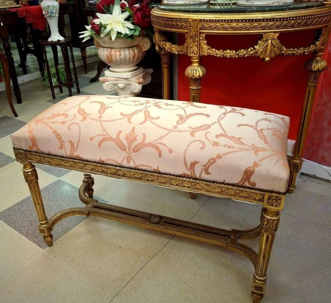 Panca antiquariato stile Luigi XVl