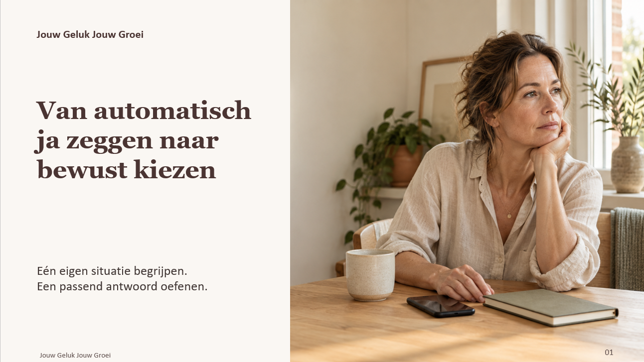 Minicursus – Van automatisch ja zeggen naar bewust kiezen