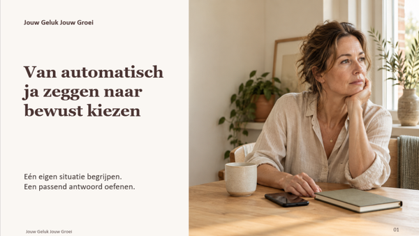 Minicursus – Van automatisch ja zeggen naar bewust kiezen