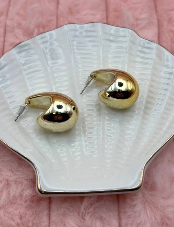 Goudkleurige druppeloorbellen maat L