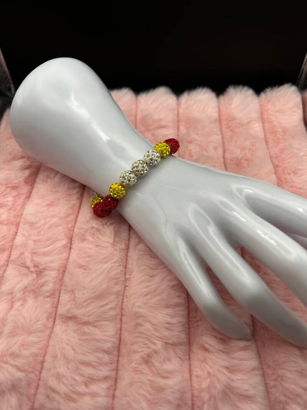 Armband elastisch Oeteldonk carnaval met fonkelende kralen