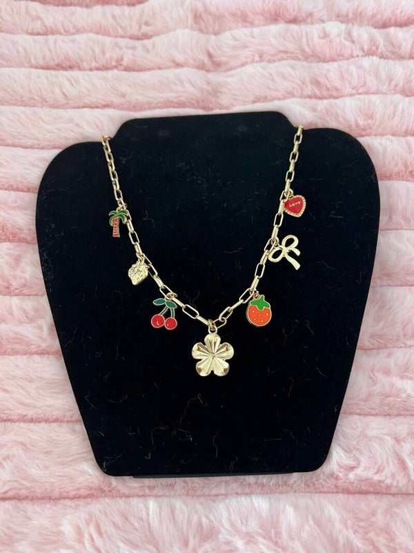 Goudkleurige bedelketting – Tropical Love