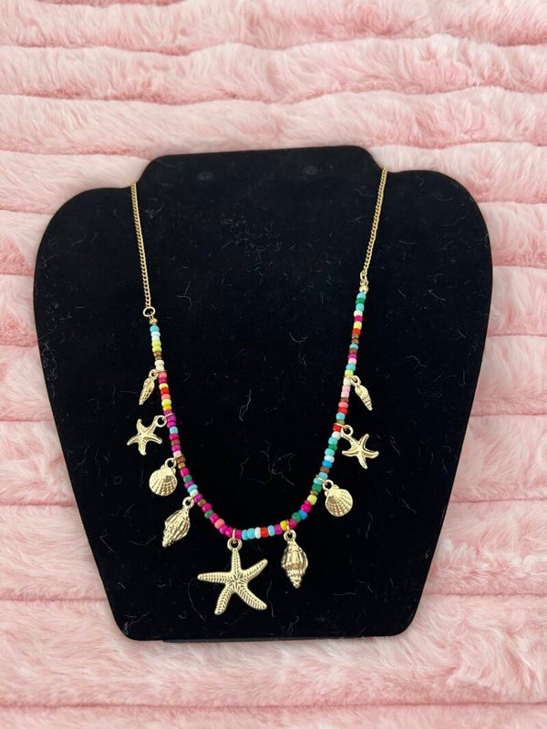 Goudkleurige ketting – Colorful Beach