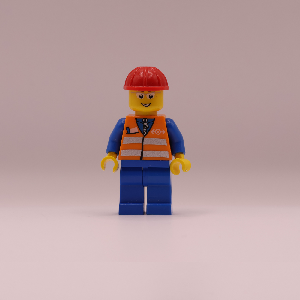 Lego minifigure - spoorweg werker