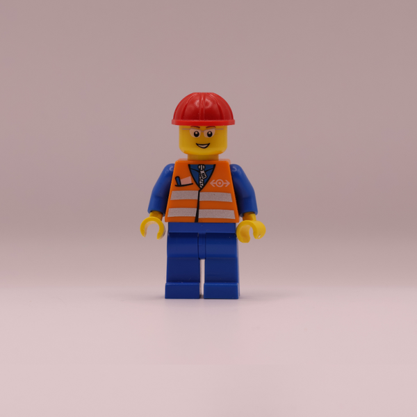 Lego minifigure - spoorweg werker