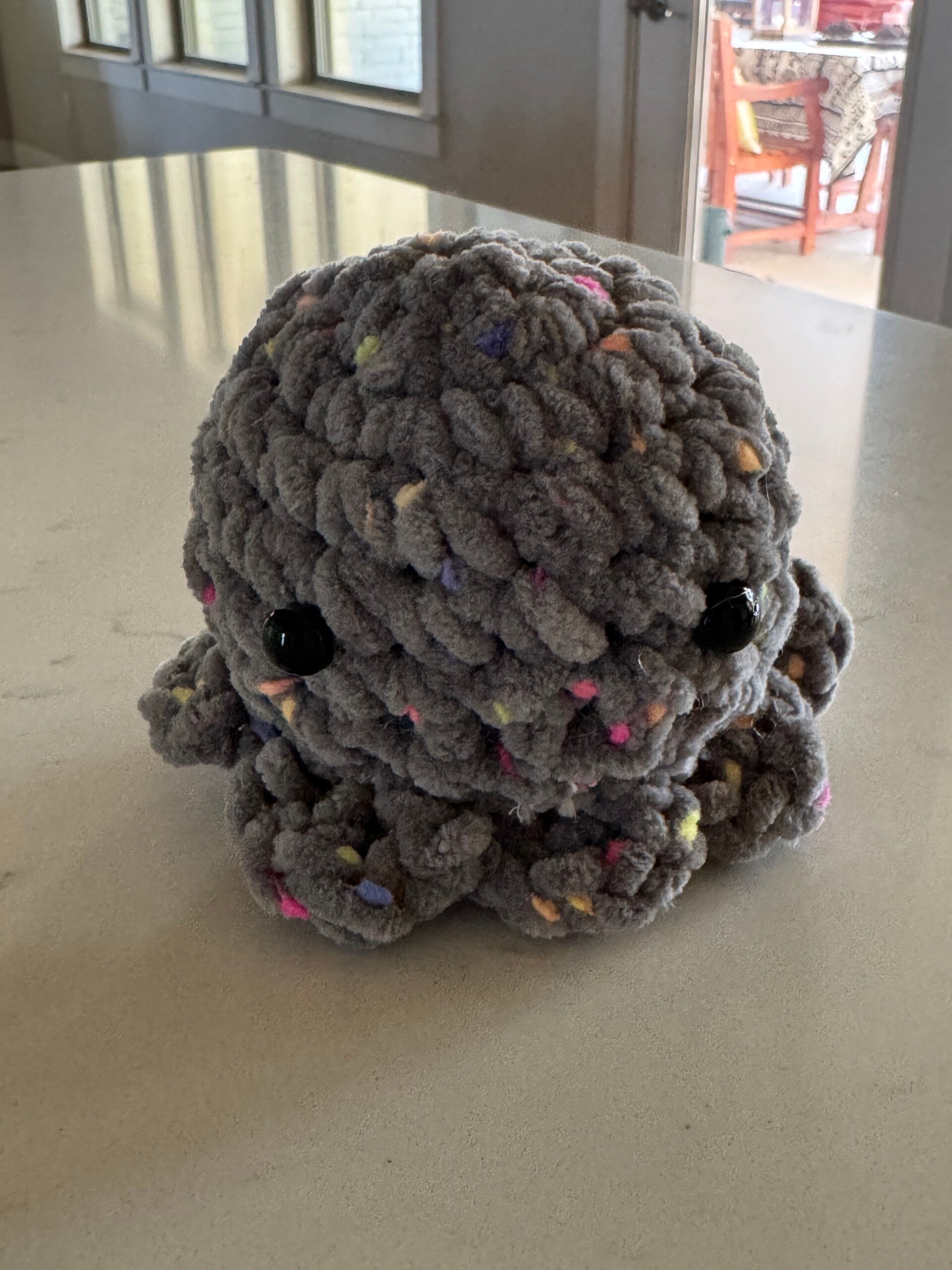 Grey Confetti Octopus