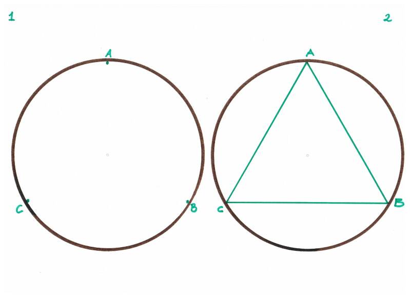 Geometrie Driehoek met driehoek erin nr 1 en 2