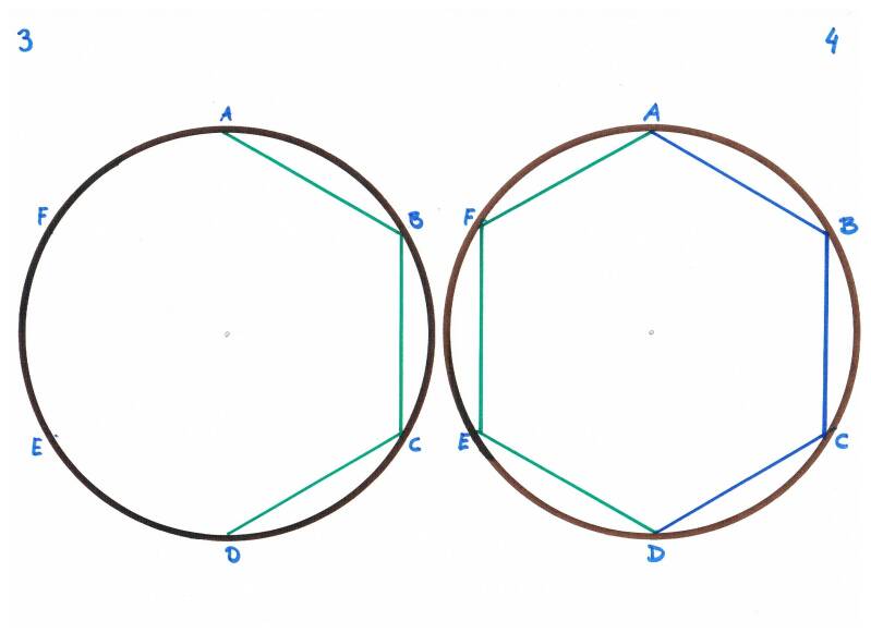 Geometrie zes hoek nr 3 en 4