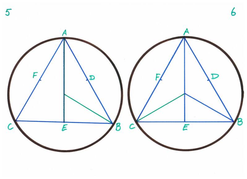 Geometrie Driehoek met driehoek erin nr 5en 6