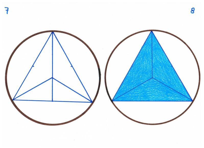 Geometrie Driehoek met driehoek erin nr 7 en 8