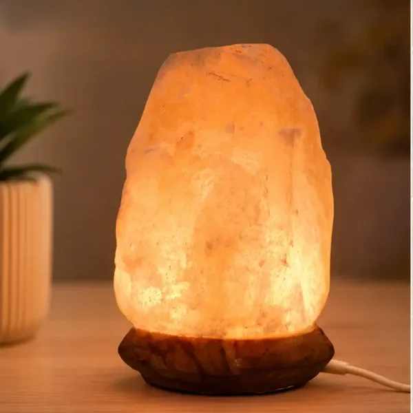 Himalaya zoutlamp met USB stekker en LED-verlichting