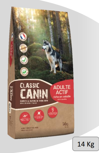 CLASSIC CANIN ADULTE ACTIF 14KG