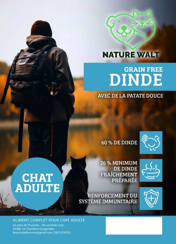 GRAIN FREE CHAT ADULTE DINDE PATATE DOUCE