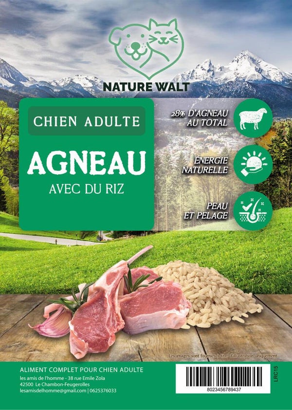 NATURE WALT agneau riz