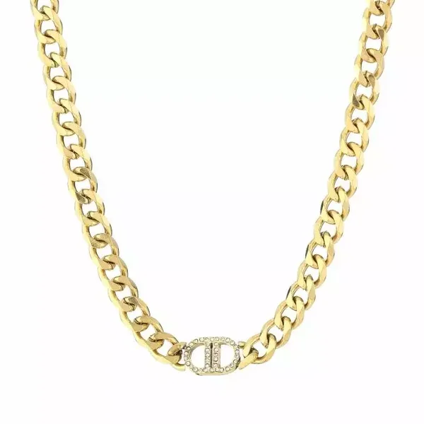 The Goodlife ketting met strass Goud