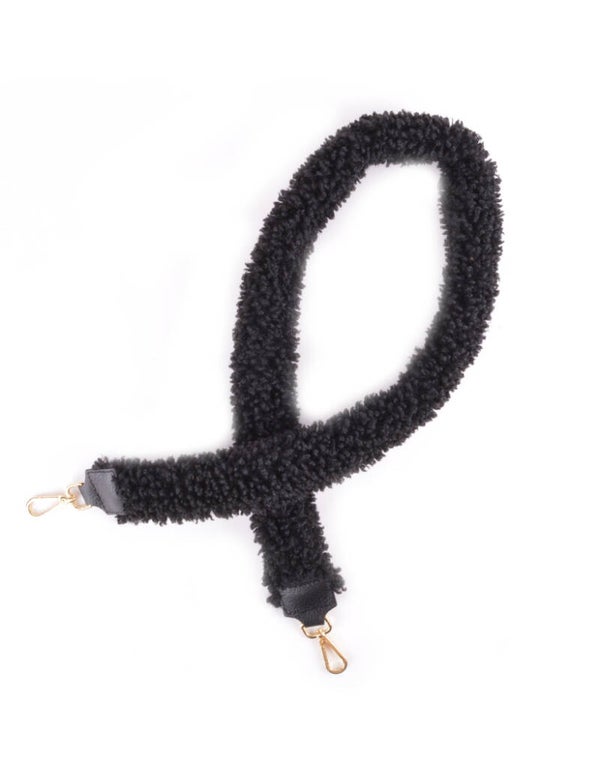 Bagstrap teddy zwart