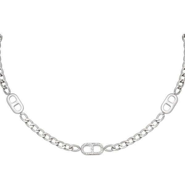 Necklace chainy sparkle Stainless steel Silver