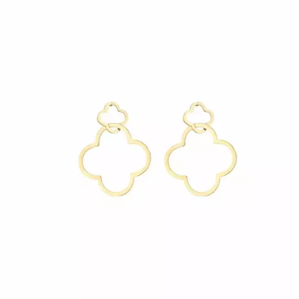 Stainless steel clover earrings Gold