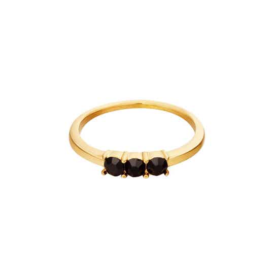 Ring Gracia stainless steel Black - Gold